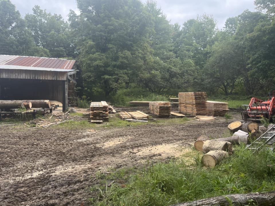 Milling Lumber for Our Store's Adirondack Charm